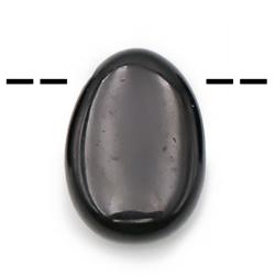 Pendentif obsidienne noire Mexique A (pierre troue) + cordon 