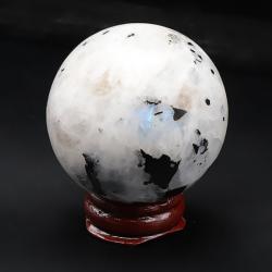 Sphère pierre de lune arc en ciel (péristérite) Inde A 50-60mm
