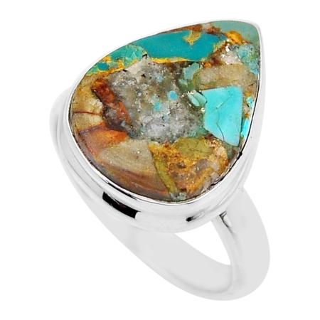 Bague turquoise Royston Nevada AA argent 925 - Taille 57