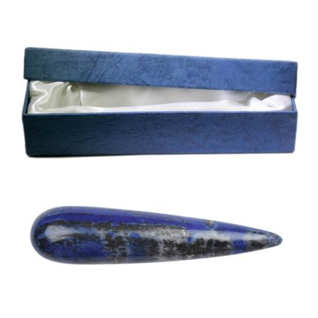 Baton de massage lapis lazuli + boite de rangement