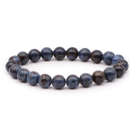 Bracelet spinelle bleue Sri Lanka A+ (boules 7-8mm)