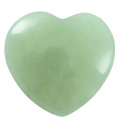 Coeur jade vert 15mm