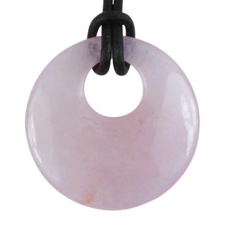 Donut rond 30mm quartz rose