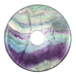 Donut ou PI Chinois fluorine multicolore (3cm)