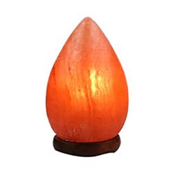 Lampe de sel Himalaya naturel "Goutte" 19cm avec base en bois (2,9kg)