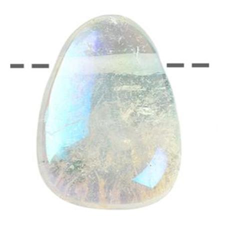 Pendentif quartz angel aura Brésil A (pierre trouée) + cordon 