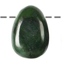Pendentif jade vert du Canada A (pierre troue) + cordon