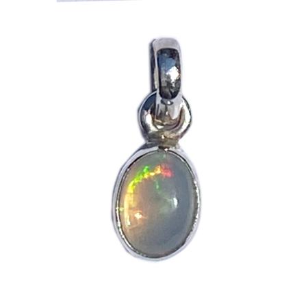 Pendentif opale Welo Etiopie A boucle argent 925