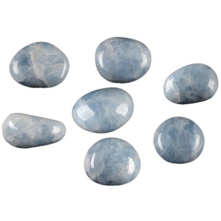 Calcite bleue (pierre roulée)