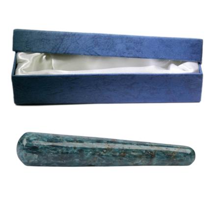 Baton de massage apatite bleue+ boite de rangement