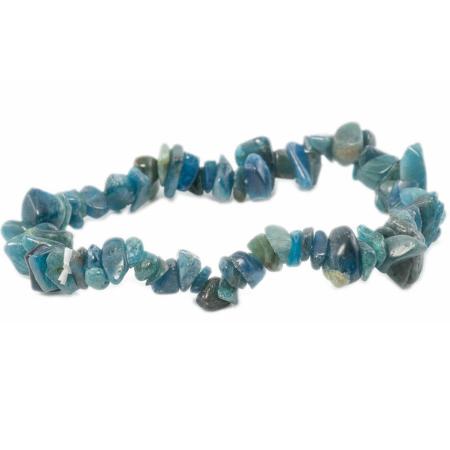 Bracelet apatite bleue Madagascar A (pierres baroques)