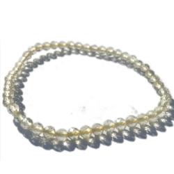 Bracelet citrine naturelle Brésil A perles facettées 3-4mm
