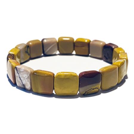 Bracelet jaspe mokaite A (pierres taillées)