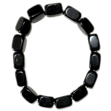 Bracelet tourmaline noire  Brésil A (pierres roulées) 10-12mm