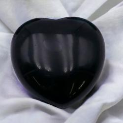 Cœur obsidienne noire Mexique A 40mm