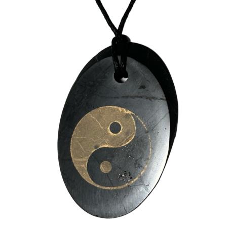 Pendentif shungite Russie A ovale Ying-Yang
