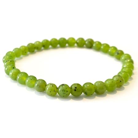 Bracelet taille enfants jade néphrite A (boules 3-4mm)