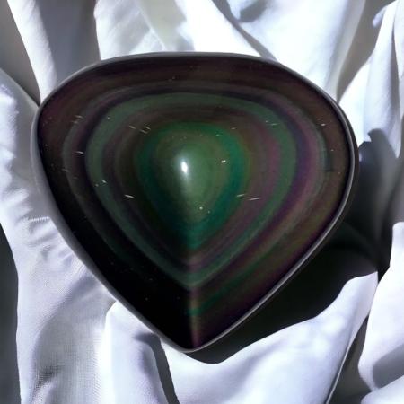 Coeur obsidienne oeil céleste Mexique AA 50-60mm