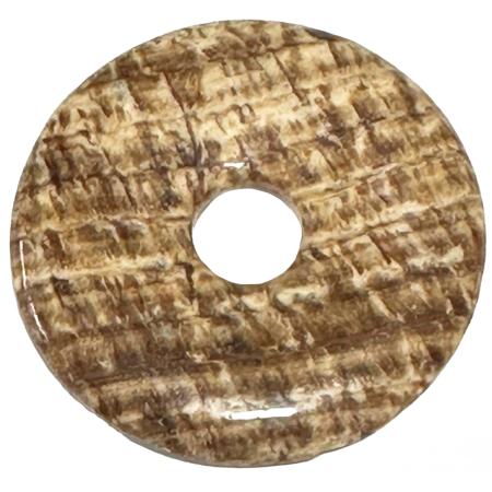 Donut ou PI Chinois aragonite marron 3cm