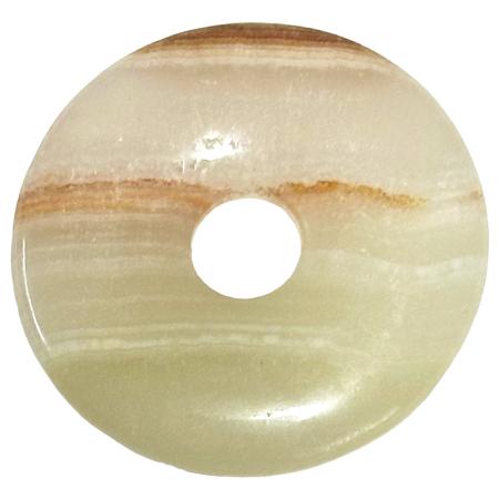 Donut ou PI Chinois aragonite verte (onyx marbre) 3cm