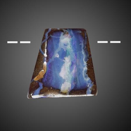 Pendentif opale Boulder Australie AA+ (pierre trouée) + cordon