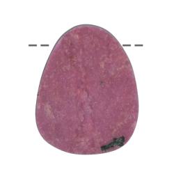 Pendentif cobaltocalcite (pierre trouée) + cordon en cuir