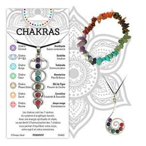 Collection 7 Chakras - Bracelet, Pendentif, Pierres naturelles