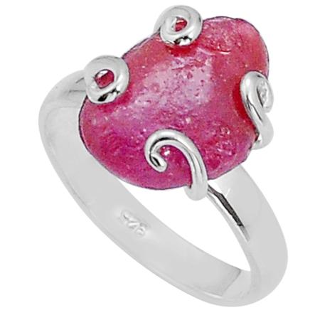 Bague rubis Inde argent 925 AA - Taille 60