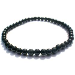 Bracelet onyx noir Brésil A (boules 3-4mm)