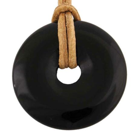 Donut ou PI Chinois onyx noire (2cm)