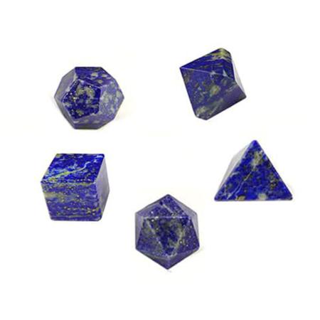 Ensemble solides de Platon lapis lazuli - Environ 30g