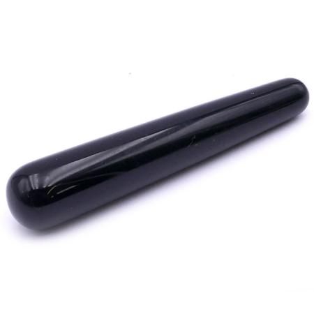 Baton de massage obsidienne noire 110mm