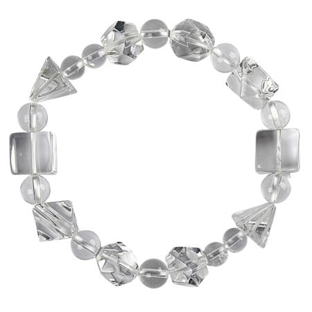 Bracelet cristal de roche solides de Platon Brésil AA
