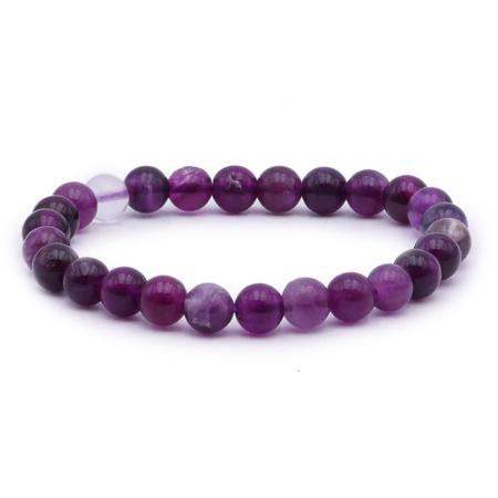 Bracelet fluorine violette Chine AA (boules de 7-8mm)