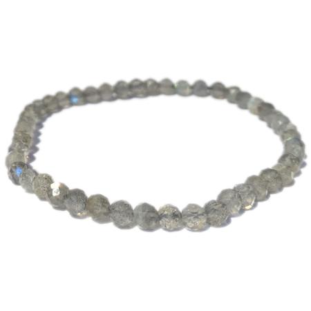 Bracelet labradorite A (perles facettées 3-4mm)