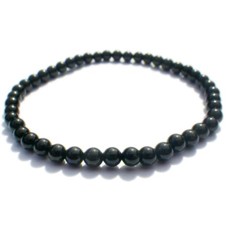 Bracelet onyx noir A (boules 3-4mm)