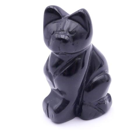 Chat obsidienne noire 50mm