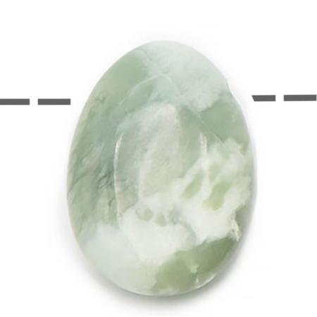 Pendentif jade Hetian Chine A (pierre trouée) + cordon