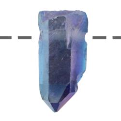 Pendentif cristal quartz titanium  Brsil A (pierre troue) + cordon