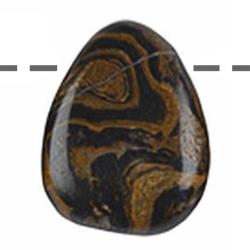 Pendentif stromatolithe Bolivie A (pierre troue) + cordon 