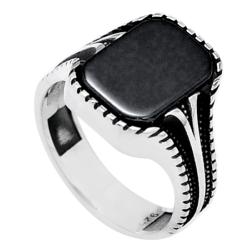 Bague homme Onyx argent 925 AA - Taille 61