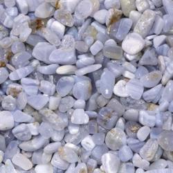 Lot calcédoine bleue Namibie (mini-pierre roulée XS) - 100g