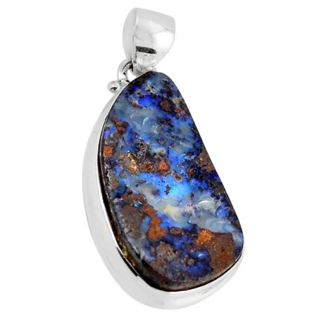 Pendentif opale boulder Australie AA argent 925