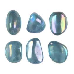 Cristal aqua aura (pierre roulée) - Entre 8 et 12g