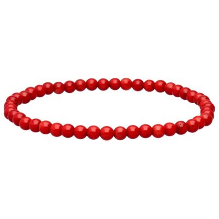 Bracelet corail rouge teinté Brésil A (boules 3-4mm)
