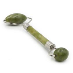 Rouleau de massage "CHI" jade vert de Chine (Scurit)