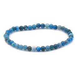 Bracelet apatite bleue Madagascar A+ (boules 3-4mm)
