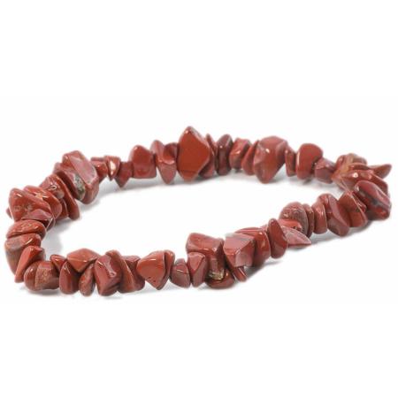 Bracelet jaspe rouge Afrique du Sud AB (pierres baroques)