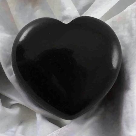 Coeur onyx noire Brésil A 40mm