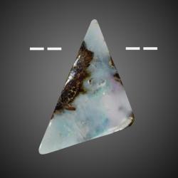 Pendentif opale Australie AA (pierre trouée) + cordon en cuir